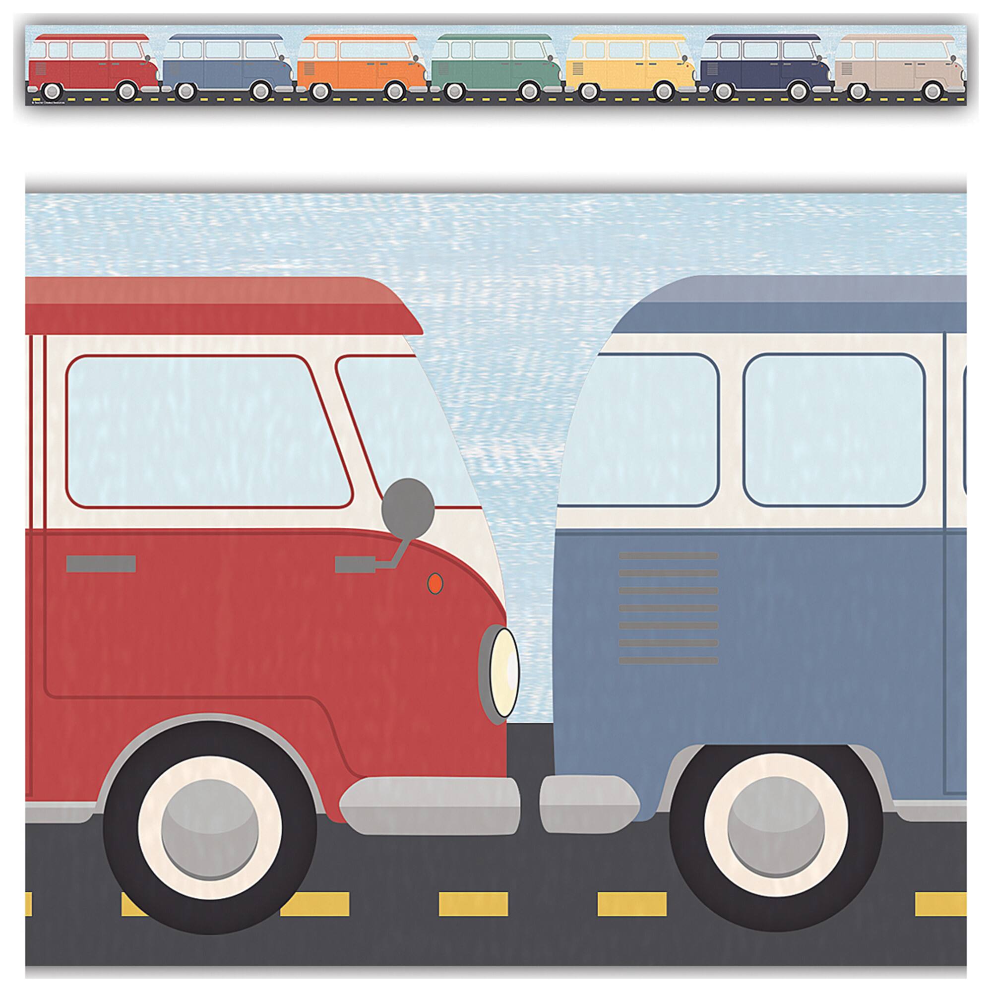 Teacher Created Resources® 3" x 35ft. Road Trip Camper Vans Straight Border Trim, 6 Packs of 12